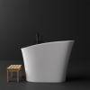 Monica 1200 Freestanding Soaker Stone Bath Matte White