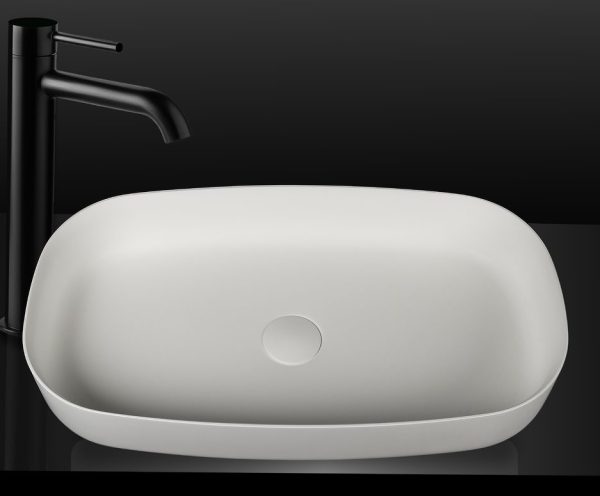 VXA77 Turin Benchtop Oval Stone Basin