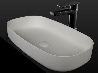 VXA77 Turin Benchtop Oval Stone Basin